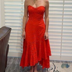 Astr Asymmetrical Red Dress